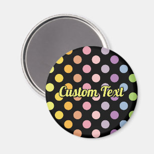Rainbow Polka dots Mönster Magnet