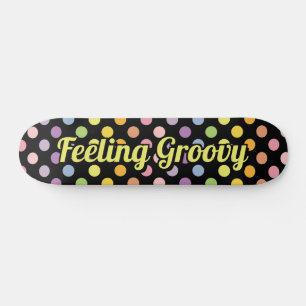 Rainbow Polka dots Mönster Mini Skateboard Bräda 18,5 Cm
