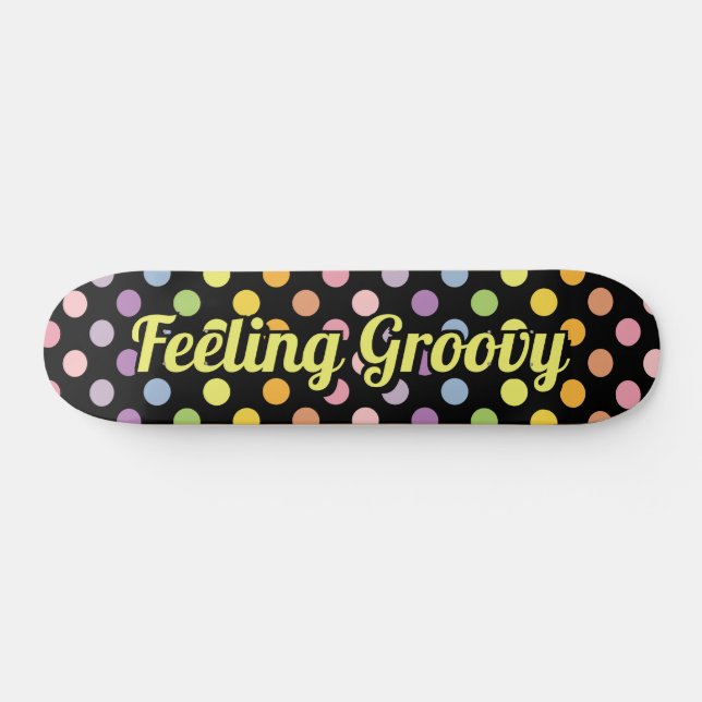 Rainbow Polka dots Mönster Mini Skateboard Bräda 18,5 Cm (Horz)