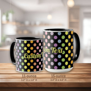 Rainbow Polka dots Mönster Mugg