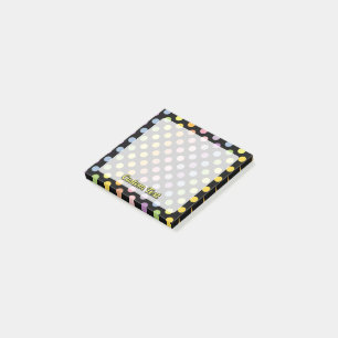 Rainbow Polka dots Mönster Post-it Block
