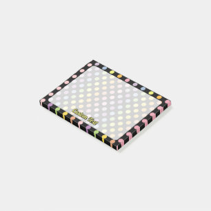Rainbow Polka dots Mönster Post-it Block