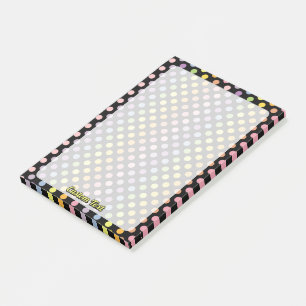 Rainbow Polka dots Mönster Post-it Block