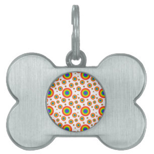 Rainbow Polka dots Namnbricka Husdjur