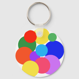 Rainbow Polka dots Nyckelring