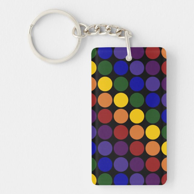 Rainbow Polka dots on Black (Framsidan)