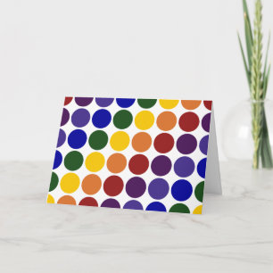 Rainbow Polka dots on White Kort