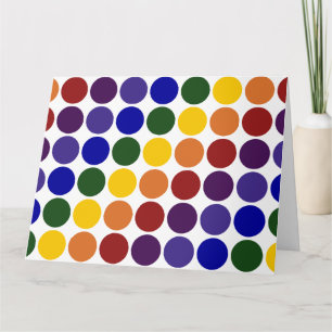 Rainbow Polka dots on White Kort