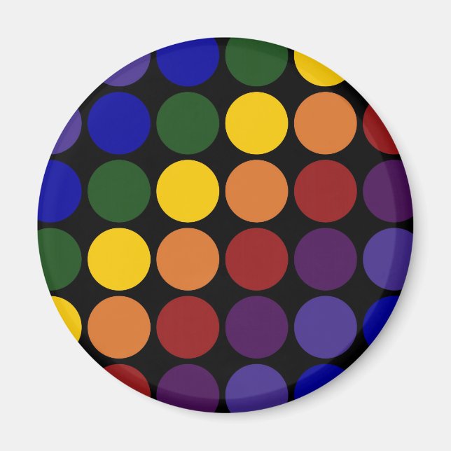 Rainbow Polka dots på Black Magnet (Framsidan)