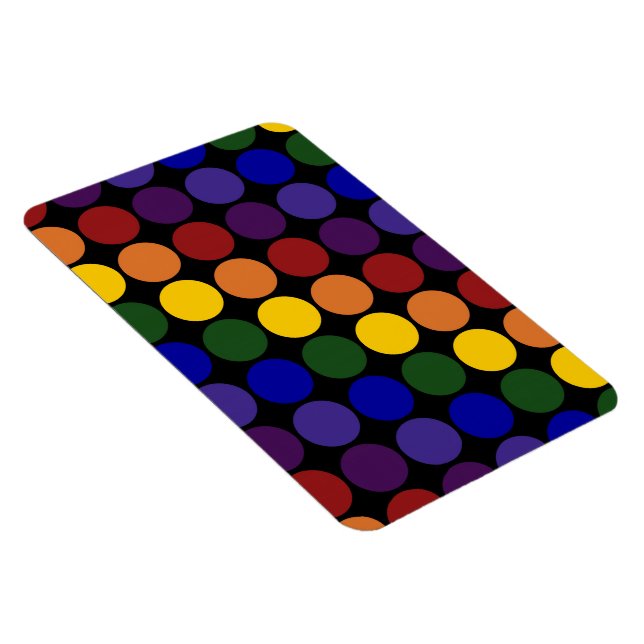 Rainbow Polka dots på Black Magnet (Högersidan)