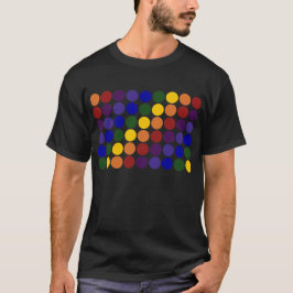 Rainbow Polka dots på Black Tee
