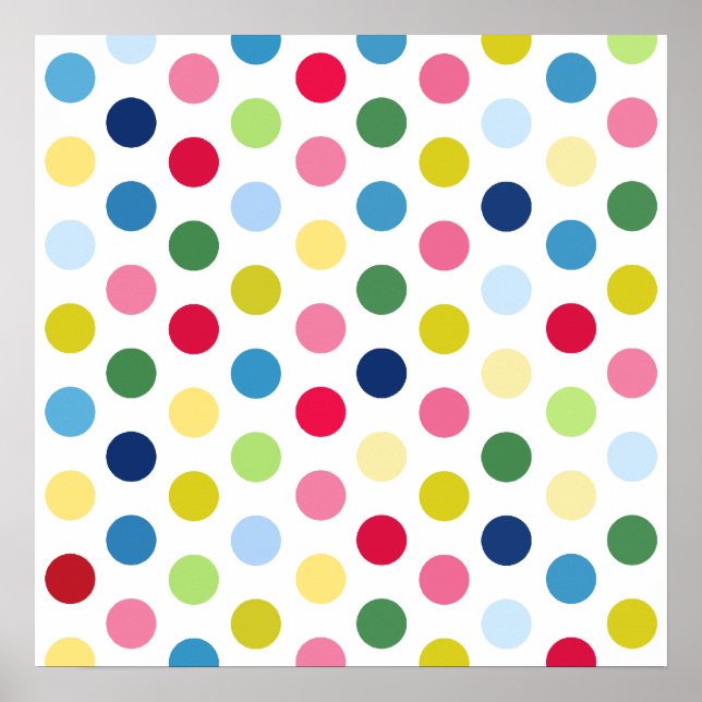 Rainbow polka dots poster (Framsidan)