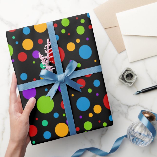 Rainbow Polka dots Presentpapper (Gifting)