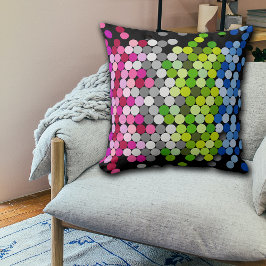 Rainbow Polka dots Splatter Dekorativ kudde