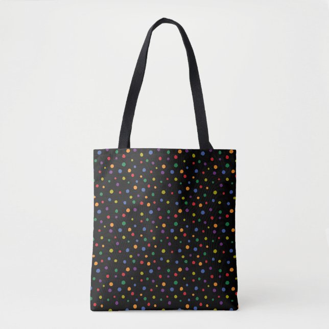 Rainbow Polka dots Tygkasse (Framsida)