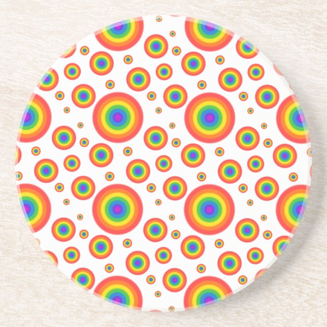 Rainbow Polka dots Underlägg (Framsidan)