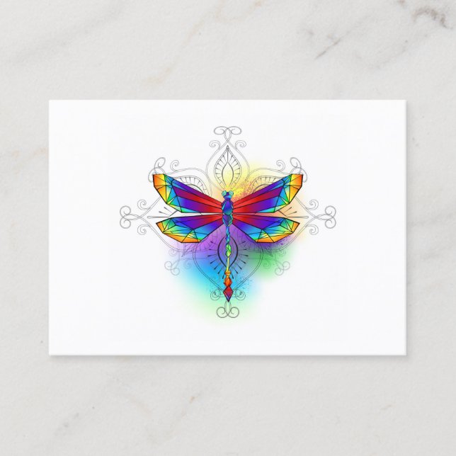 Rainbow Polygonal Dragonfly (Framsida)