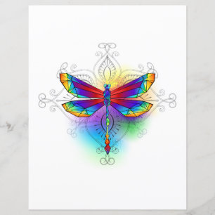Rainbow Polygonal Dragonfly