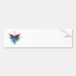 Rainbow Polygonal Dragonfly Bildekal