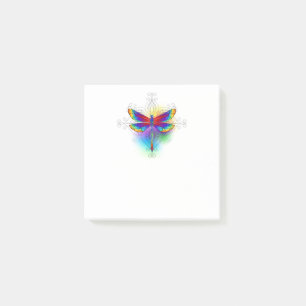 Rainbow Polygonal Dragonfly Post-it Block