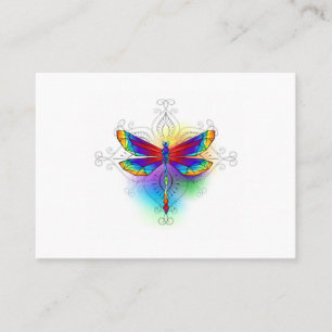 Rainbow Polygonal Dragonfly Rabattkort