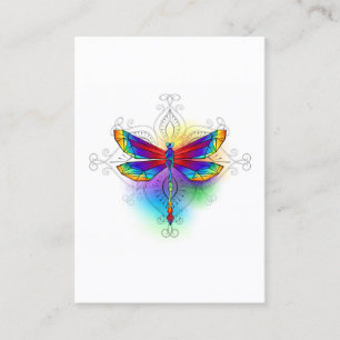 Rainbow Polygonal Dragonfly Rabattkort