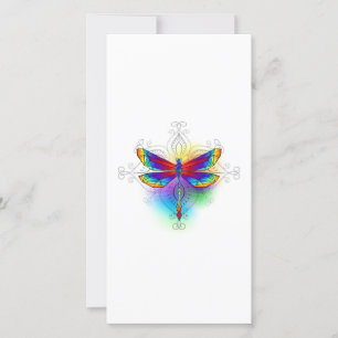 Rainbow Polygonal Dragonfly Tack Kort