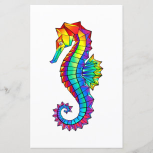 Rainbow Polygonal Seahorse