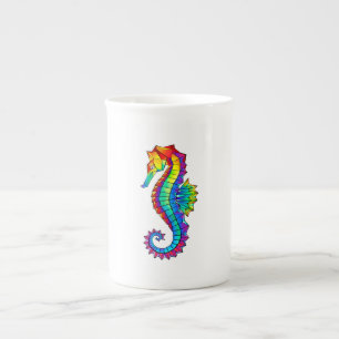 Rainbow Polygonal Seahorse Benporslin Mugg