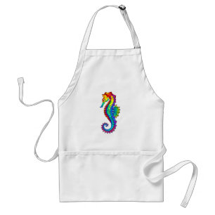 Rainbow Polygonal Seahorse Förkläde