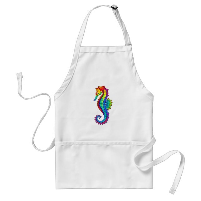 Rainbow Polygonal Seahorse Förkläde (Framsidan)