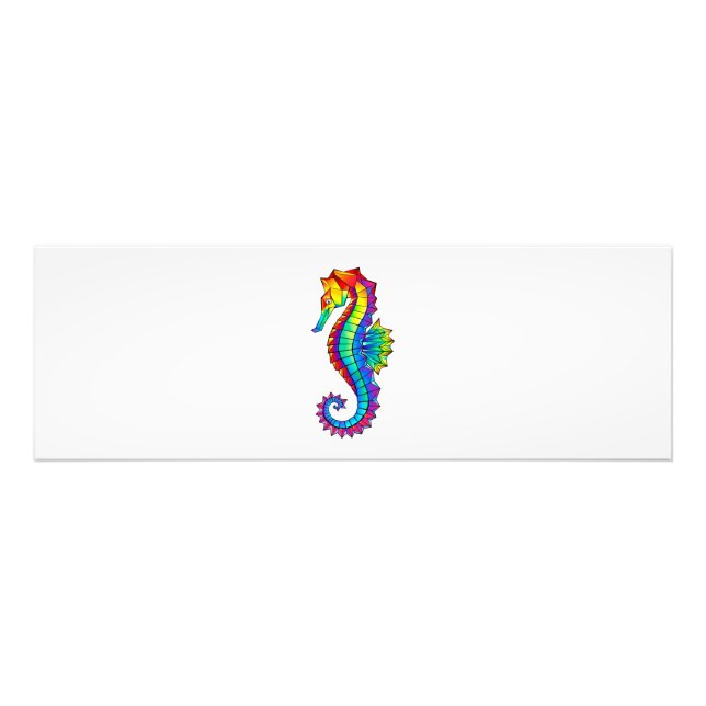 Rainbow Polygonal Seahorse Fototryck (Framsidan)