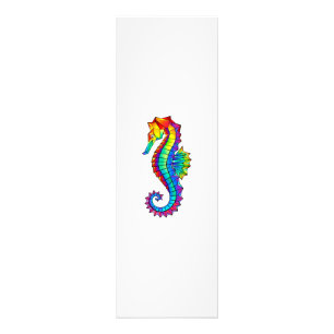 Rainbow Polygonal Seahorse Fototryck