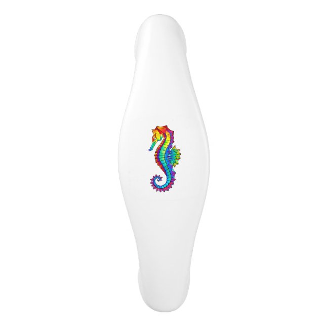 Rainbow Polygonal Seahorse Handtag (Framsidan)