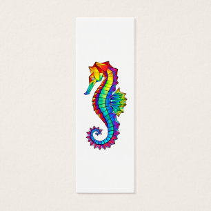 Rainbow Polygonal Seahorse Litet Visitkort