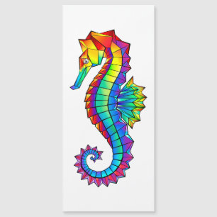Rainbow Polygonal Seahorse Magnetisk Inbjudningskort