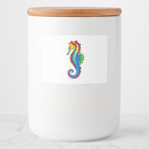 Rainbow Polygonal Seahorse Mat Etiketter