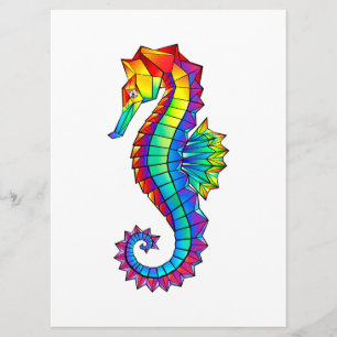 Rainbow Polygonal Seahorse Meny