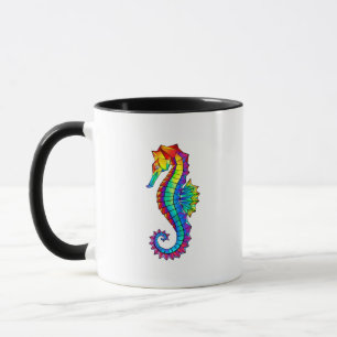 Rainbow Polygonal Seahorse Mugg