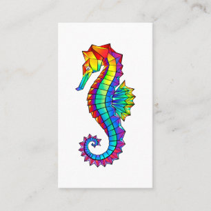 Rainbow Polygonal Seahorse Placeringskort