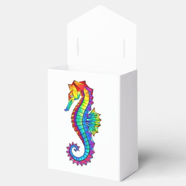 Rainbow Polygonal Seahorse Presentaskar (Öppnad)