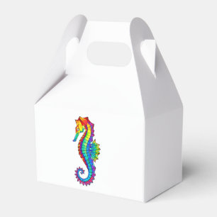 Rainbow Polygonal Seahorse Presentaskar