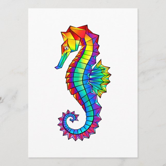 Rainbow Polygonal Seahorse Program (Framsida)