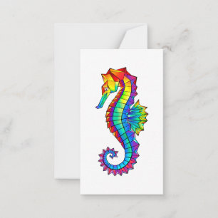 Rainbow Polygonal Seahorse Rådkort