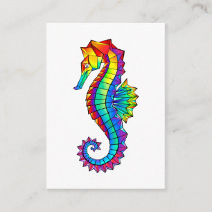 Rainbow Polygonal Seahorse Rådkort