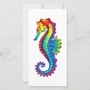 Rainbow Polygonal Seahorse Tack Kort