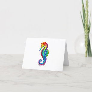 Rainbow Polygonal Seahorse Tack Kort