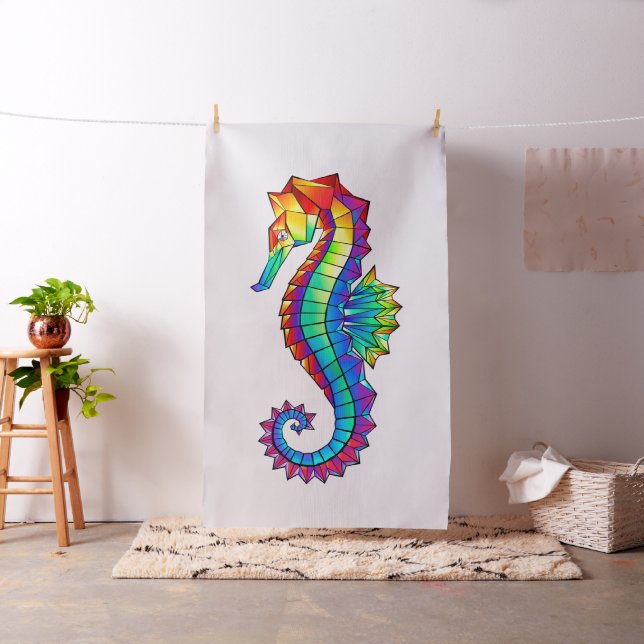 Rainbow Polygonal Seahorse Tyg (In Situ)