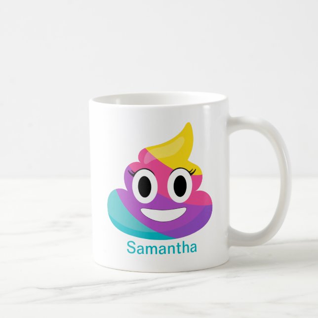 Rainbow Poop Emoji Mugg (Höger)