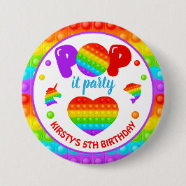 Rainbow Pop IT Fidget Leksak Födelsedagsfest Knapp